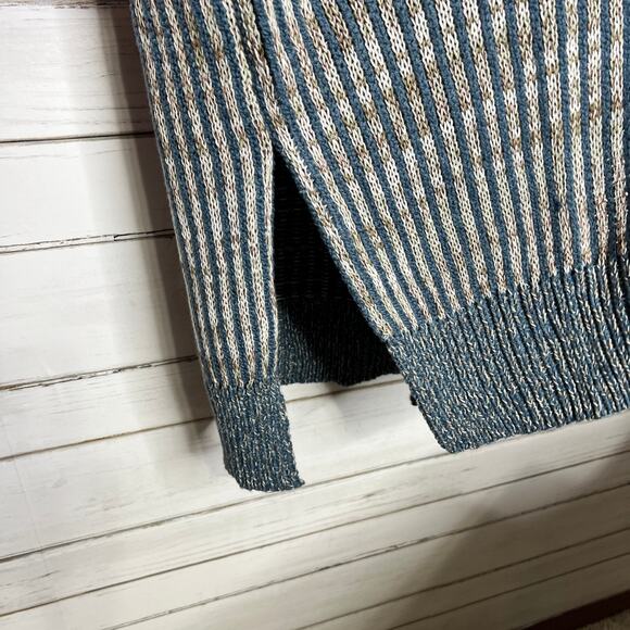 Simply Noelle Knit Sweater Vest Duster Cardigan Blue Size XL - Picture 5 of 9